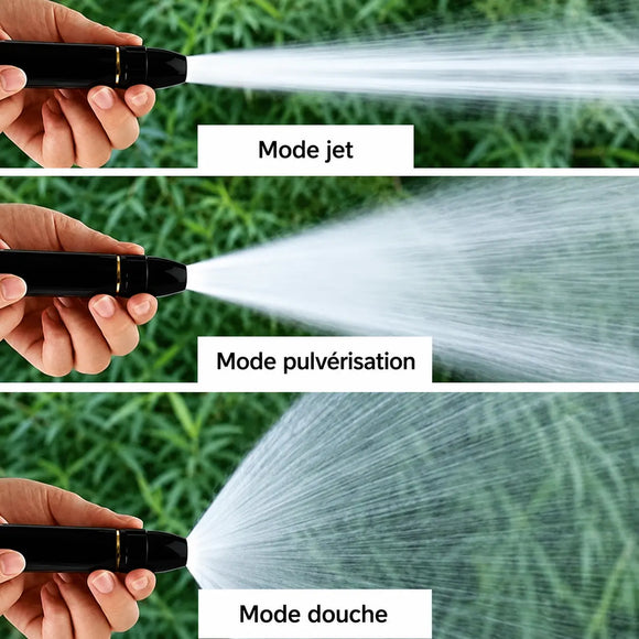 High-pressure spray gun in action